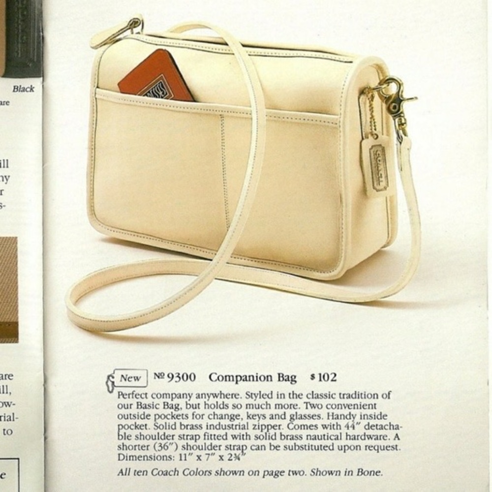 Coach Companion Bag In Red Leather With Brass Hardware Style No 9300 USA - Picture 9 of 9